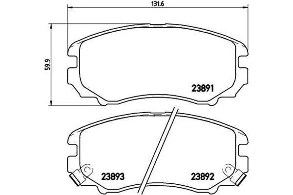 Brembo Σετ τακάκια, Δισκόφρενα - P 30 018X