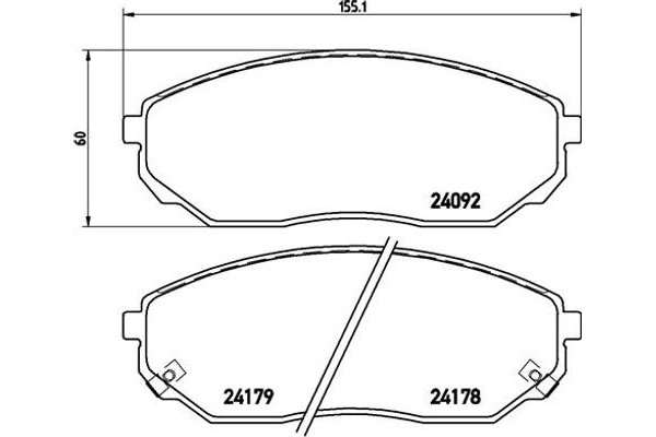 Brembo Σετ τακάκια, Δισκόφρενα - P 30 019