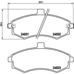 Brembo Σετ τακάκια, Δισκόφρενα - P 30 020