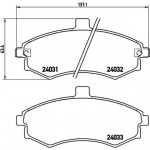Brembo Σετ τακάκια, Δισκόφρενα - P 30 020