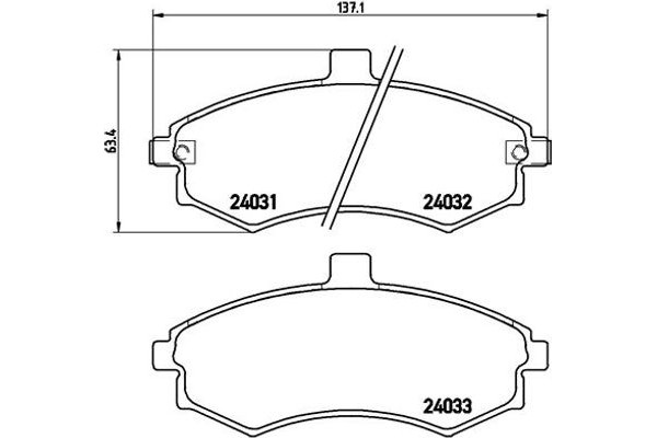 Brembo Σετ τακάκια, Δισκόφρενα - P 30 020