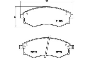 Brembo Σετ τακάκια, Δισκόφρενα - P 30 022