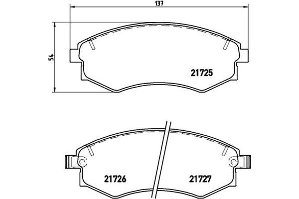 Brembo Σετ τακάκια, Δισκόφρενα - P 30 022