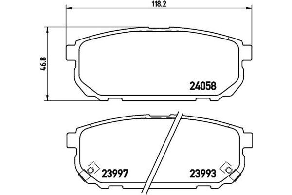 Brembo Σετ τακάκια, Δισκόφρενα - P 30 023