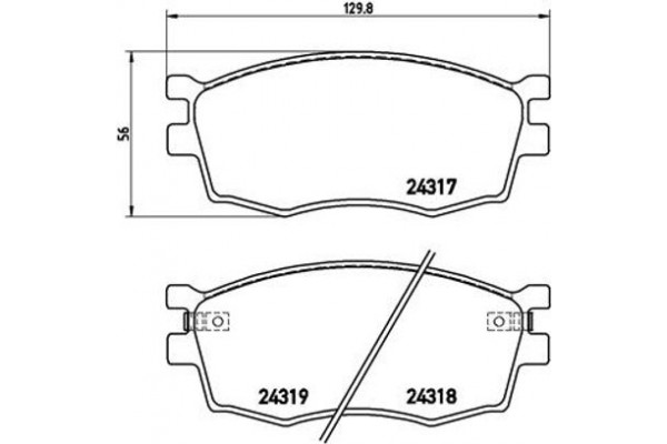 Brembo Σετ τακάκια, Δισκόφρενα - P 30 026