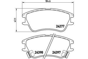 Brembo Σετ τακάκια, Δισκόφρενα - P 30 027