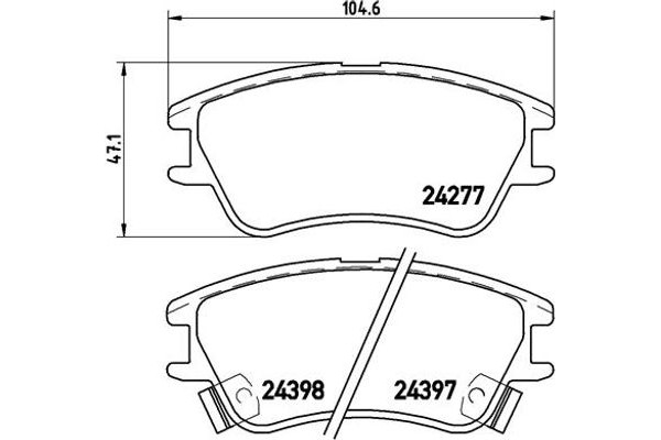 Brembo Σετ τακάκια, Δισκόφρενα - P 30 027