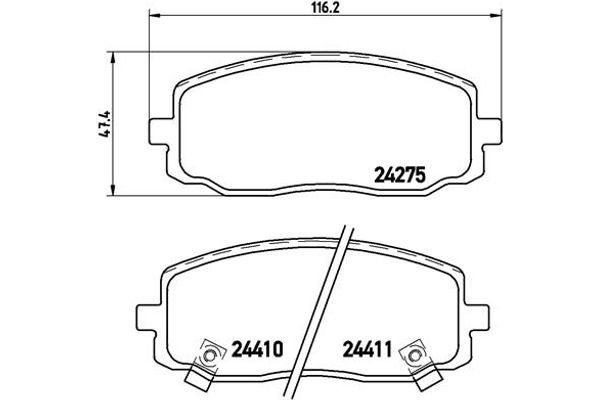 Brembo Σετ τακάκια, Δισκόφρενα - P 30 032