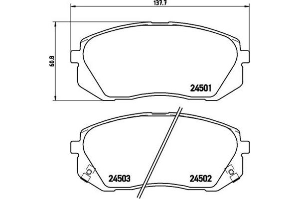 Brembo Σετ τακάκια, Δισκόφρενα - P 30 039