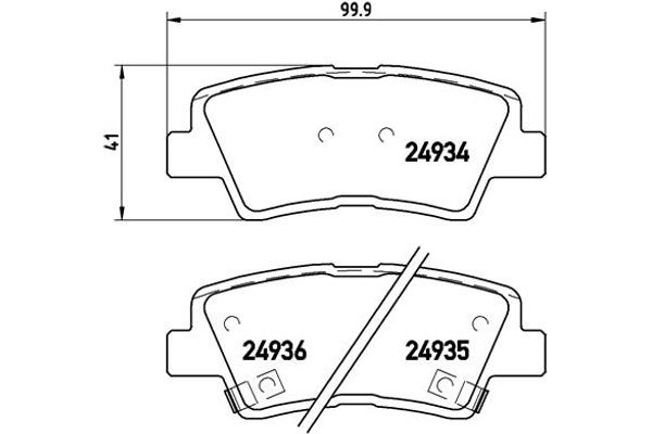 Brembo Σετ τακάκια, Δισκόφρενα - P 30 047