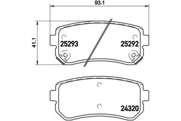 Brembo Σετ τακάκια, Δισκόφρενα - P 30 051