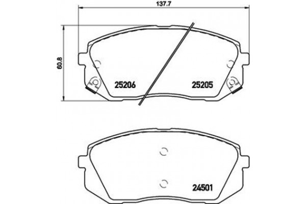 Brembo Σετ τακάκια, Δισκόφρενα - P 30 056X