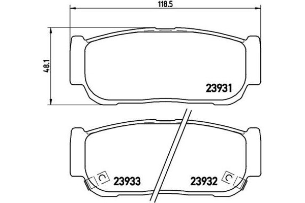 Brembo Σετ τακάκια, Δισκόφρενα - P 30 057