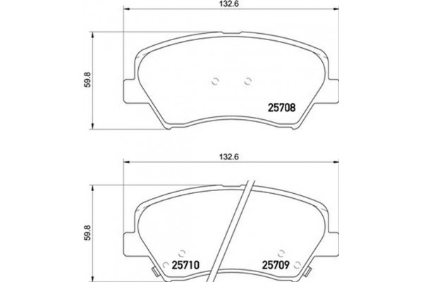 Brembo Σετ τακάκια, Δισκόφρενα - P 30 073