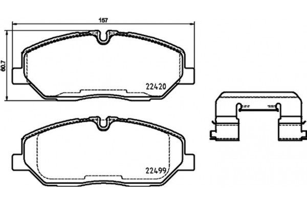 Brembo Σετ τακάκια, Δισκόφρενα - P 30 084