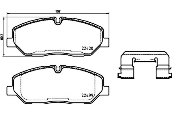 Brembo Σετ τακάκια, Δισκόφρενα - P 30 084