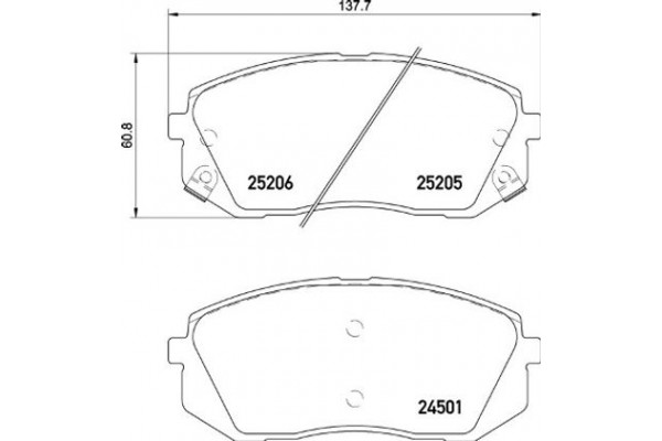 Brembo Σετ τακάκια, Δισκόφρενα - P 30 093