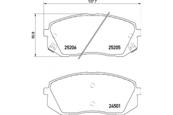 Brembo Σετ τακάκια, Δισκόφρενα - P 30 093