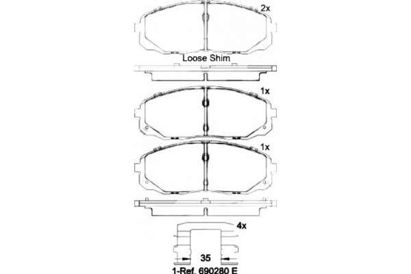 Brembo Σετ τακάκια, Δισκόφρενα - P 30 095