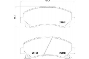 Brembo Σετ τακάκια, Δισκόφρενα - P 34 007