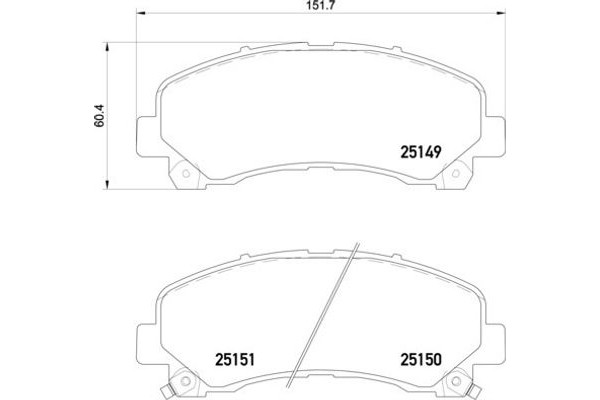 Brembo Σετ τακάκια, Δισκόφρενα - P 34 007