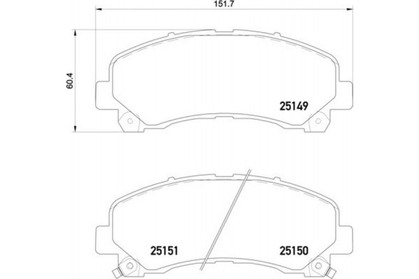 Brembo Σετ τακάκια, Δισκόφρενα - P 34 007