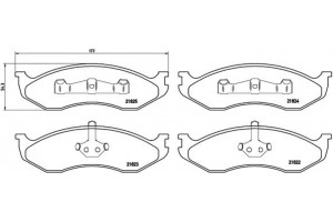 Brembo Σετ τακάκια, Δισκόφρενα - P 37 004