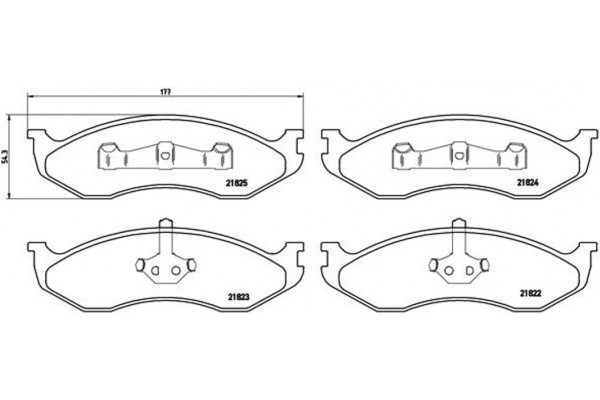 Brembo Σετ τακάκια, Δισκόφρενα - P 37 004