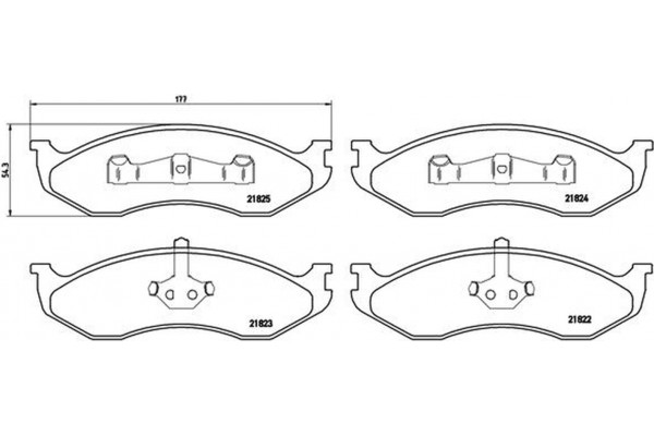 Brembo Σετ τακάκια, Δισκόφρενα - P 37 004