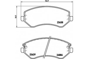 Brembo Σετ τακάκια, Δισκόφρενα - P 37 007