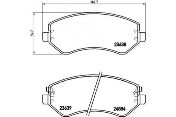 Brembo Σετ τακάκια, Δισκόφρενα - P 37 007