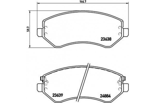 Brembo Σετ τακάκια, Δισκόφρενα - P 37 007
