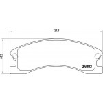 Brembo Σετ τακάκια, Δισκόφρενα - P 37 008