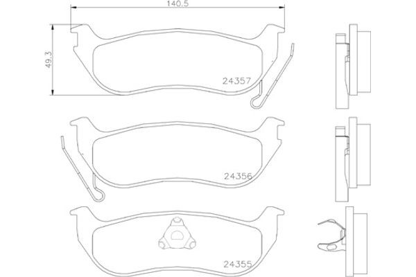 Brembo Σετ τακάκια, Δισκόφρενα - P 37 009