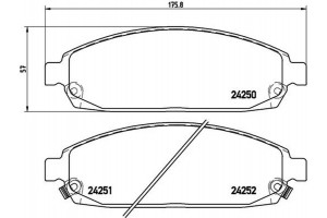 Brembo Σετ τακάκια, Δισκόφρενα - P 37 010