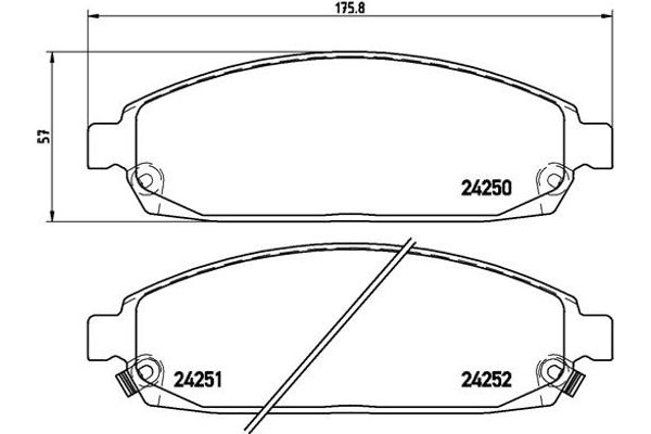 Brembo Σετ τακάκια, Δισκόφρενα - P 37 010