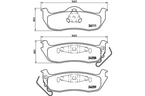 Brembo Σετ τακάκια, Δισκόφρενα - P 37 011