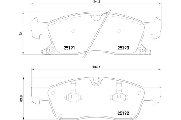 Brembo Σετ τακάκια, Δισκόφρενα - P 37 017