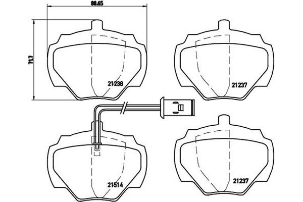 Brembo Σετ τακάκια, Δισκόφρενα - P 44 003