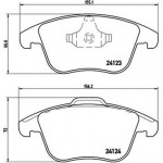 Brembo Σετ τακάκια, Δισκόφρενα - P 44 020X