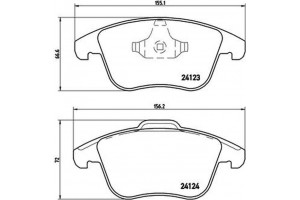 Brembo Σετ τακάκια, Δισκόφρενα - P 44 020X