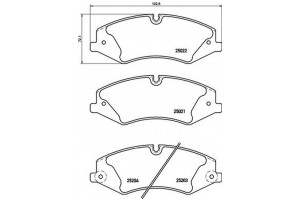 Brembo Σετ τακάκια, Δισκόφρενα - P 44 022