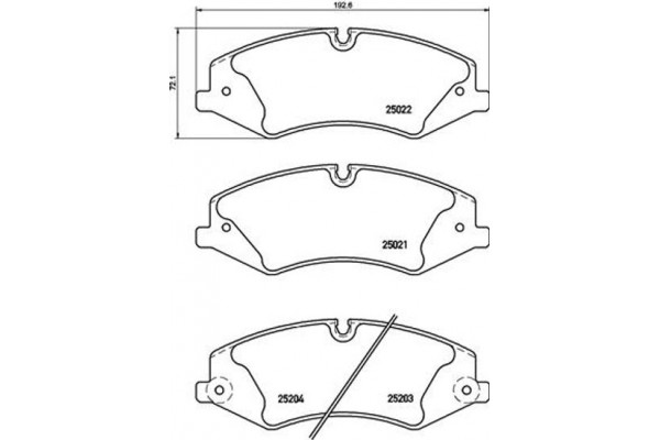 Brembo Σετ τακάκια, Δισκόφρενα - P 44 022