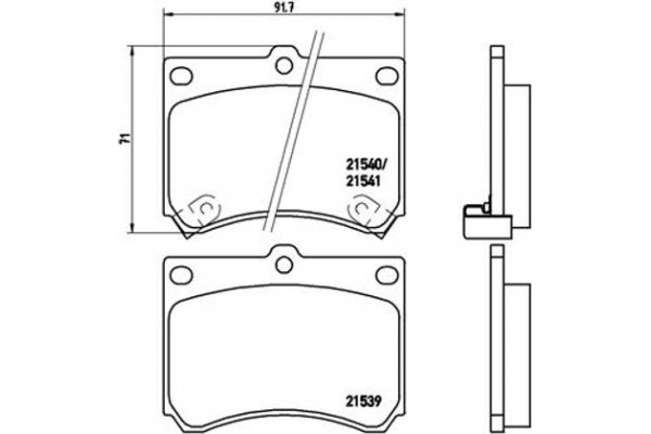 Brembo Σετ τακάκια, Δισκόφρενα - P 49 011