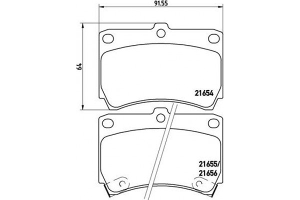 Brembo Σετ τακάκια, Δισκόφρενα - P 49 016