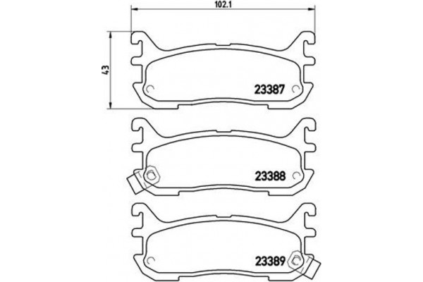 Brembo Σετ τακάκια, Δισκόφρενα - P 49 021