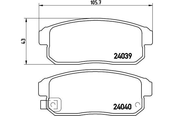 Brembo Σετ τακάκια, Δισκόφρενα - P 49 035