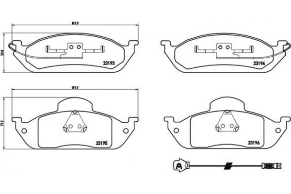 Brembo Σετ τακάκια, Δισκόφρενα - P 50 039