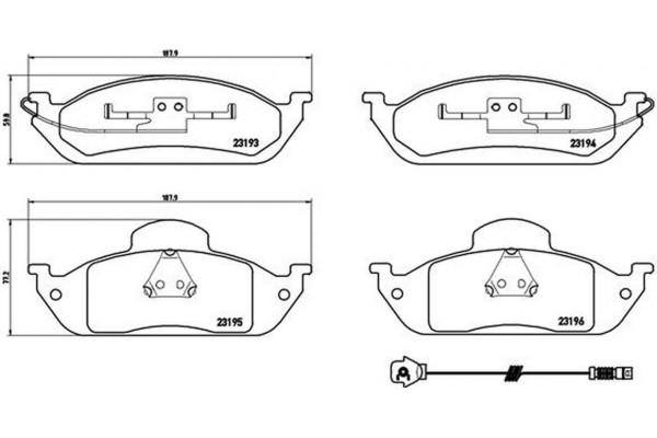 Brembo Σετ τακάκια, Δισκόφρενα - P 50 039
