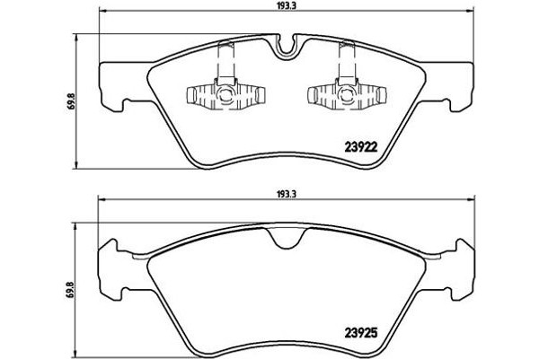 Brembo Σετ τακάκια, Δισκόφρενα - P 50 063